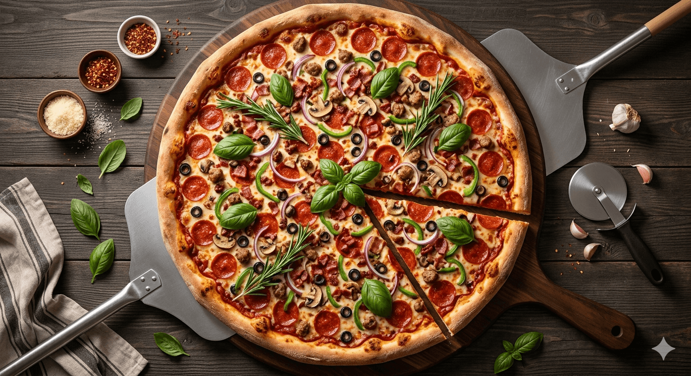 28-inch party-style pizza pie