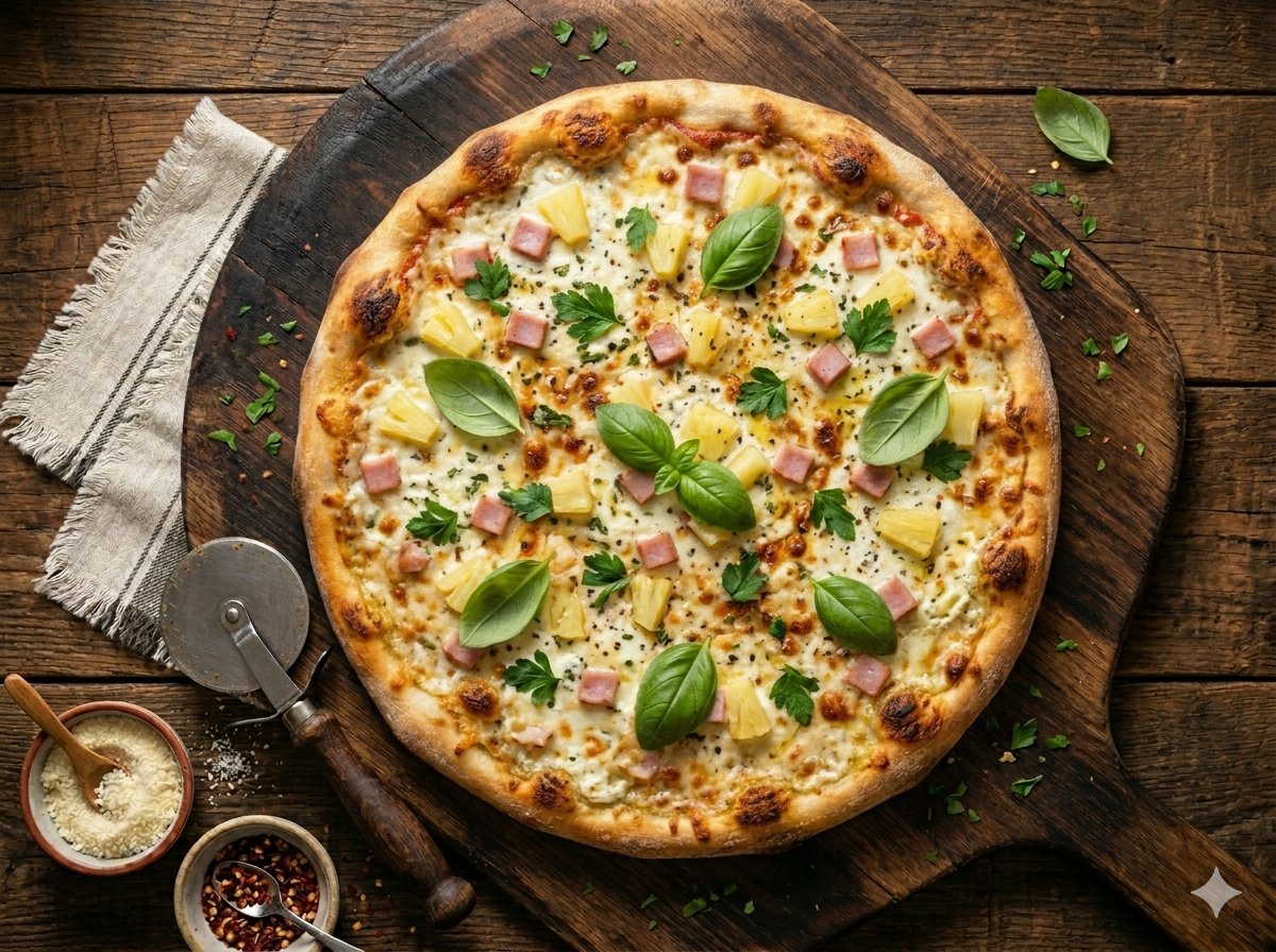 Hawaiian Pizza — halal brick-oven pizza in Clifton & Paterson, NJ