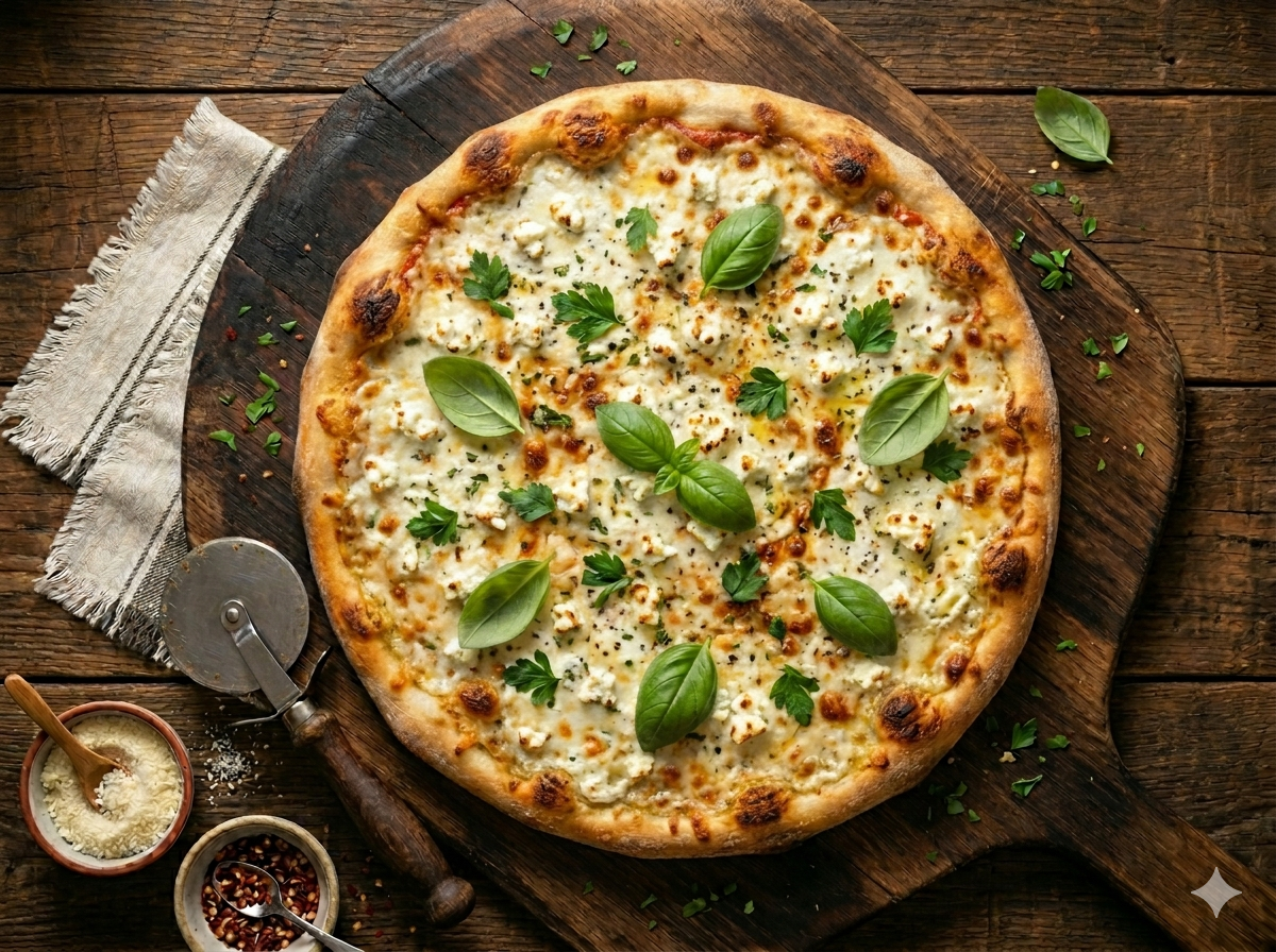 Three Cheese Pizza — halal brick-oven pizza in Clifton & Paterson, NJ